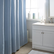 CARDIFF SHOWER CURTAIN FABRIC BLUE 180 x 180cm